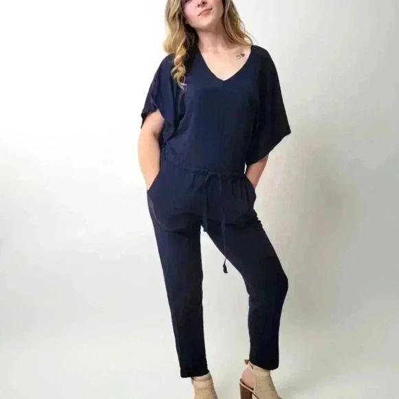 J. Crew Pants - NWOT J. Crew Navy Blue V-neck Jumpsuit - 4